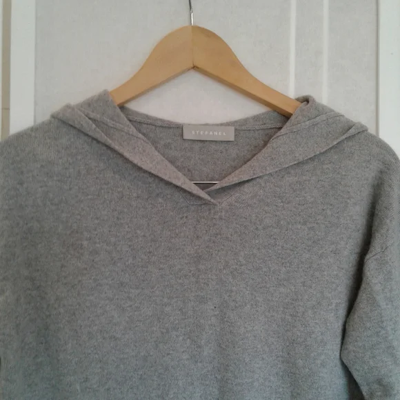 Stefanel hooded sweater wool cashmere blend Italy - Picture 11 of 13